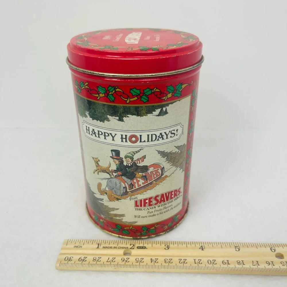 Vintage 1989 LifeSavers Holiday Keepsake Tin Limited Edition Christmas Decor 6